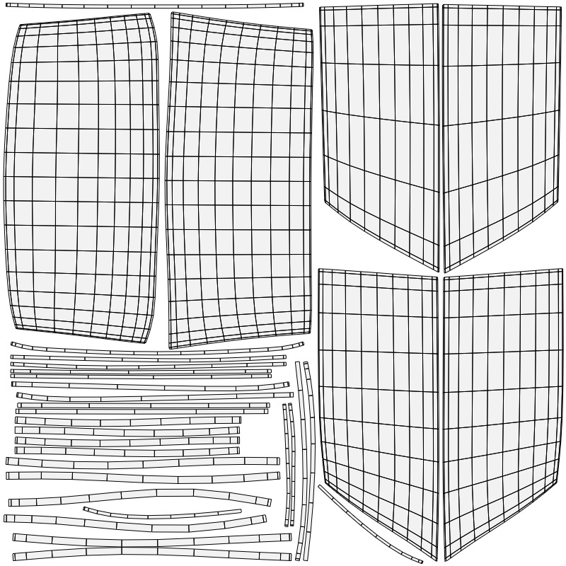 Vintage Sedan Car Game-Ready and Render Asset Low-poly 3D model_17