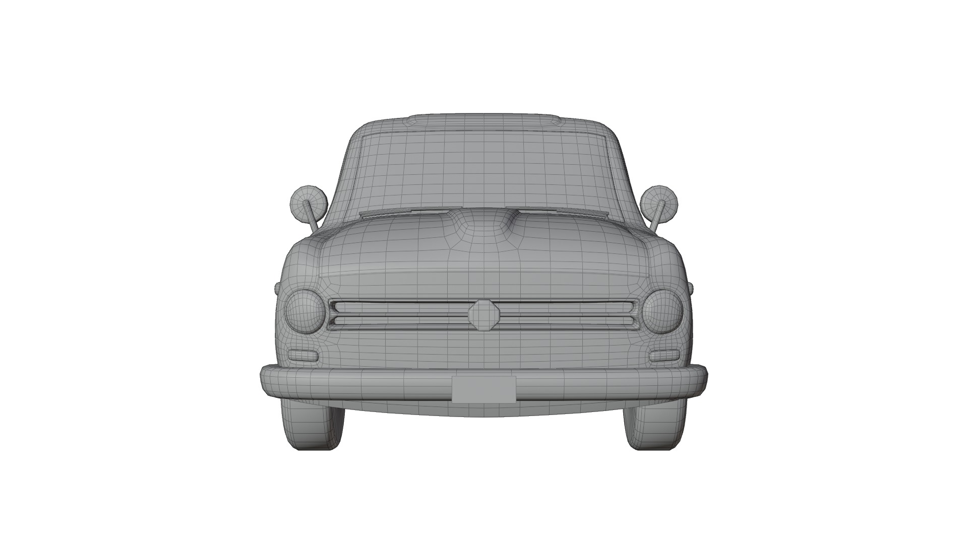 Vintage Sedan Car Game-Ready and Render Asset Low-poly 3D model_14