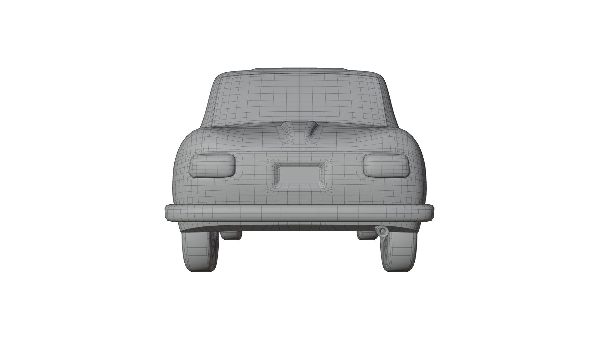 Vintage Sedan Car Game-Ready and Render Asset Low-poly 3D model_15