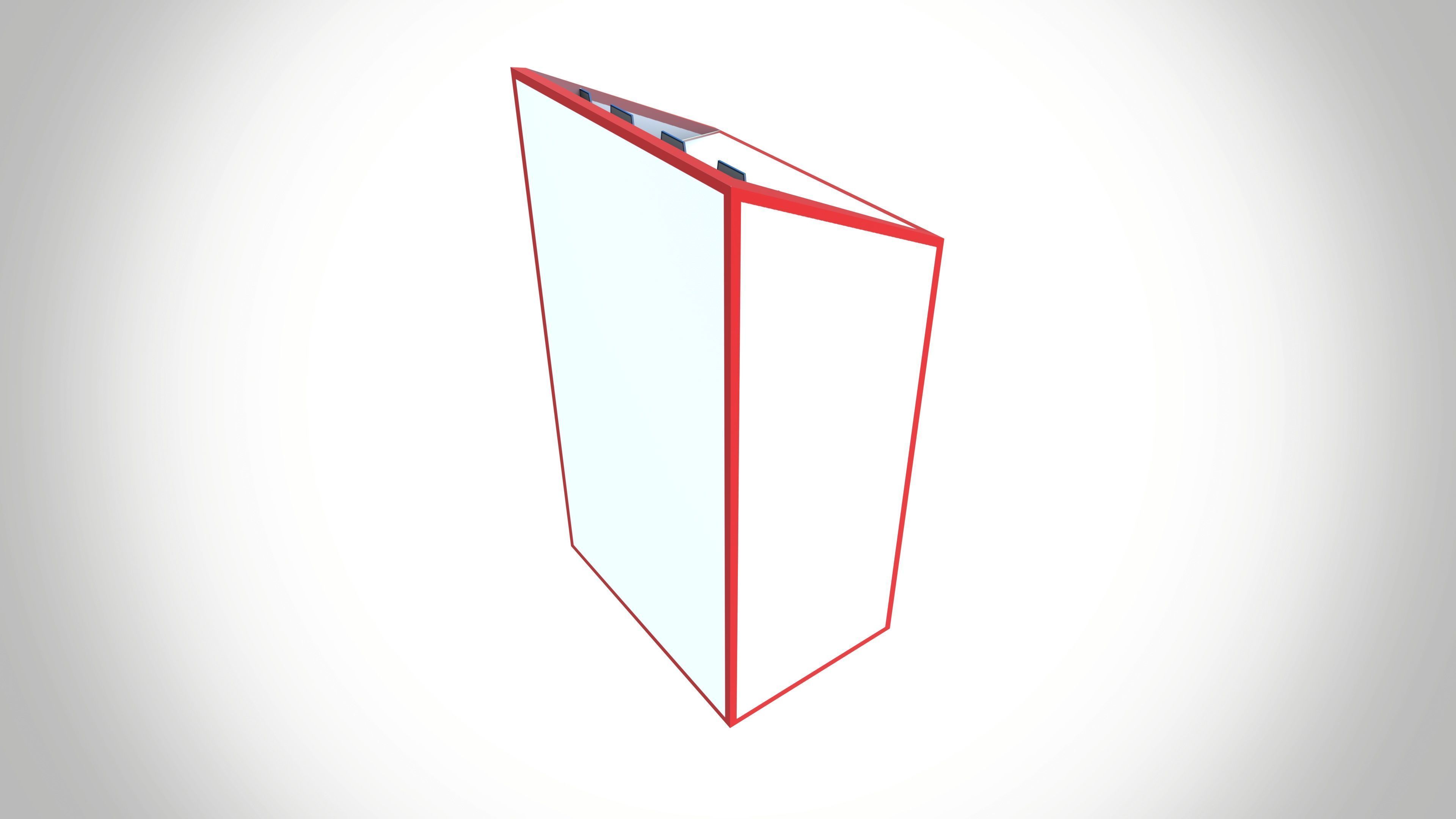 Plastic storage racks Low-poly 3D model_4