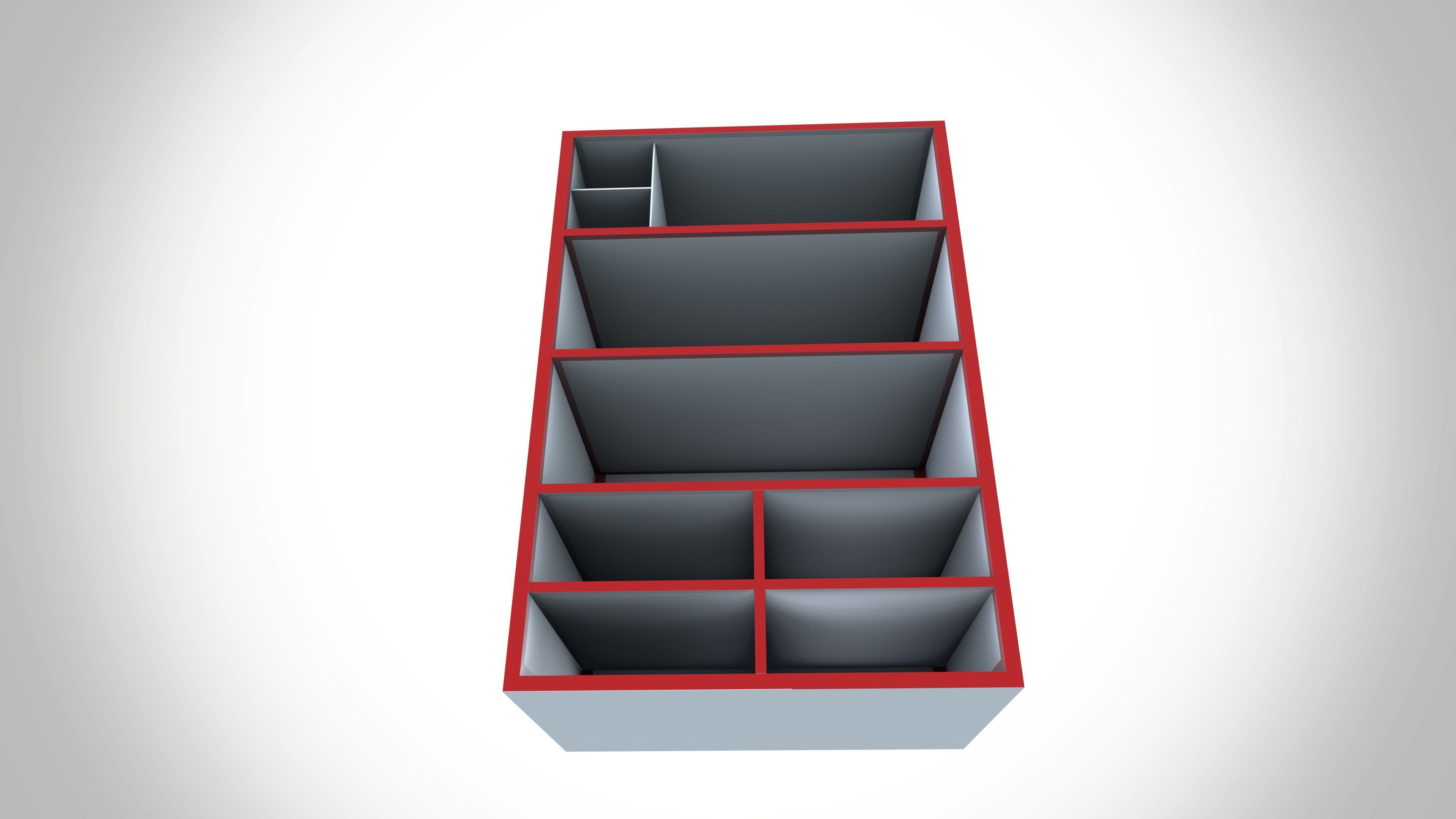 Plastic storage racks Low-poly 3D model_7