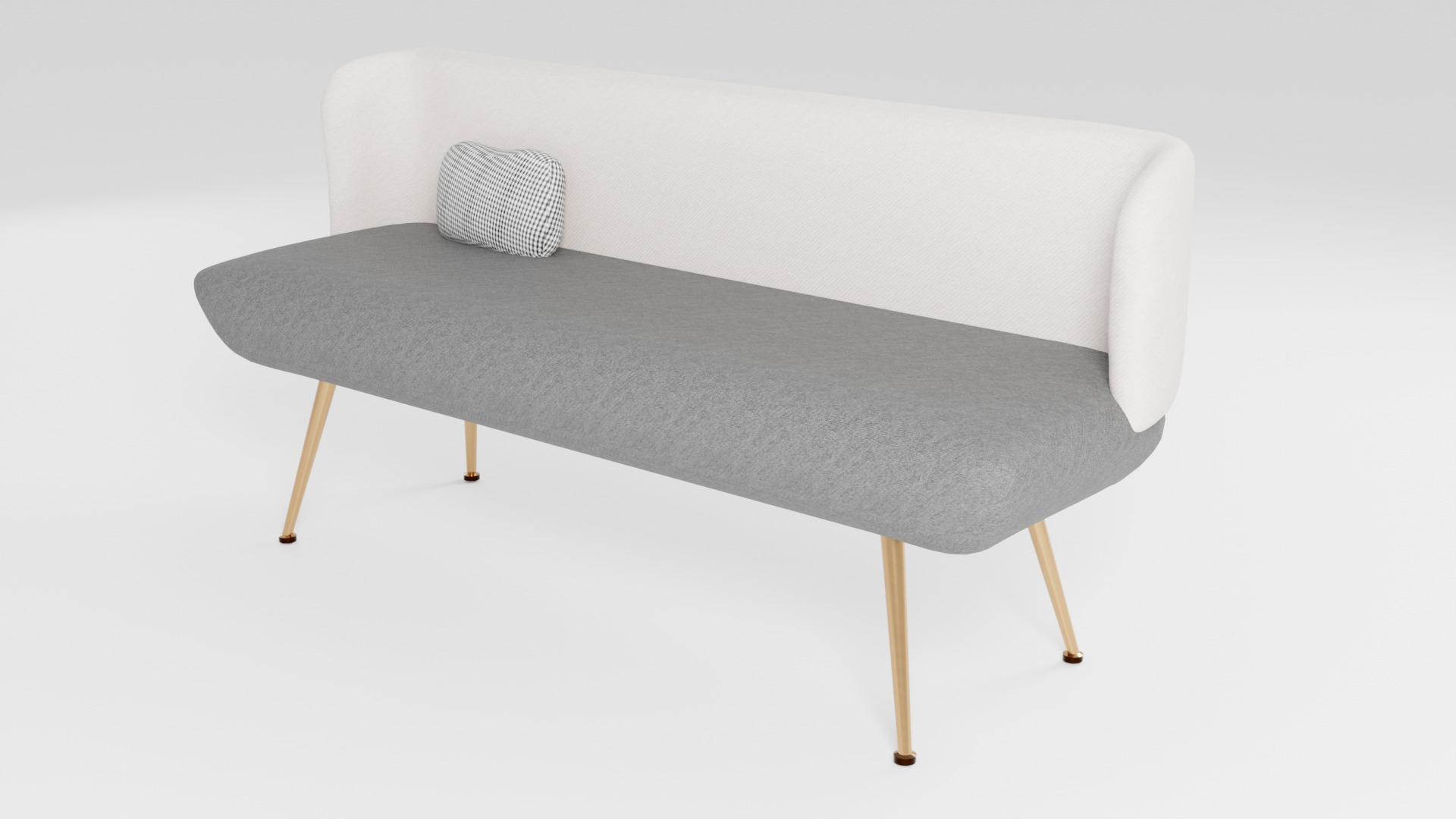 Compact sofa in dark colors in Scandinavian style 3D model_4