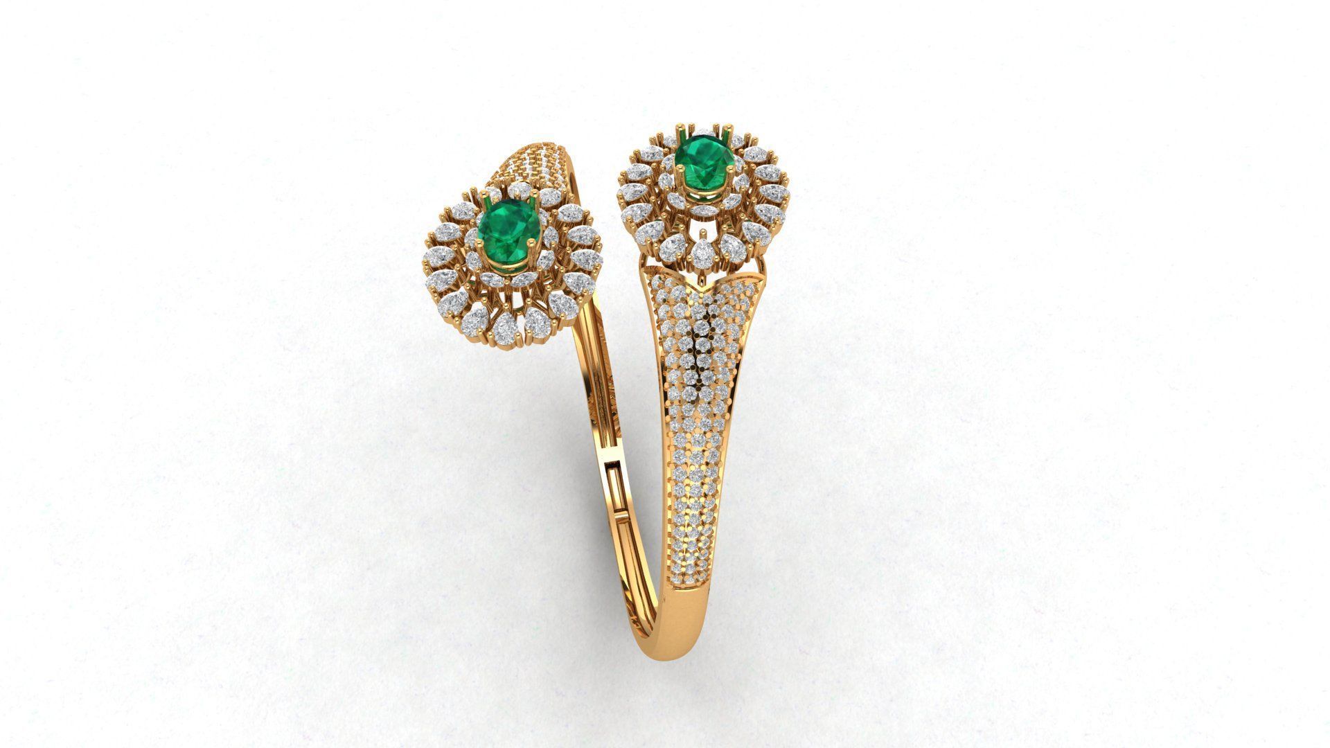 braclate gold 3D print model_4