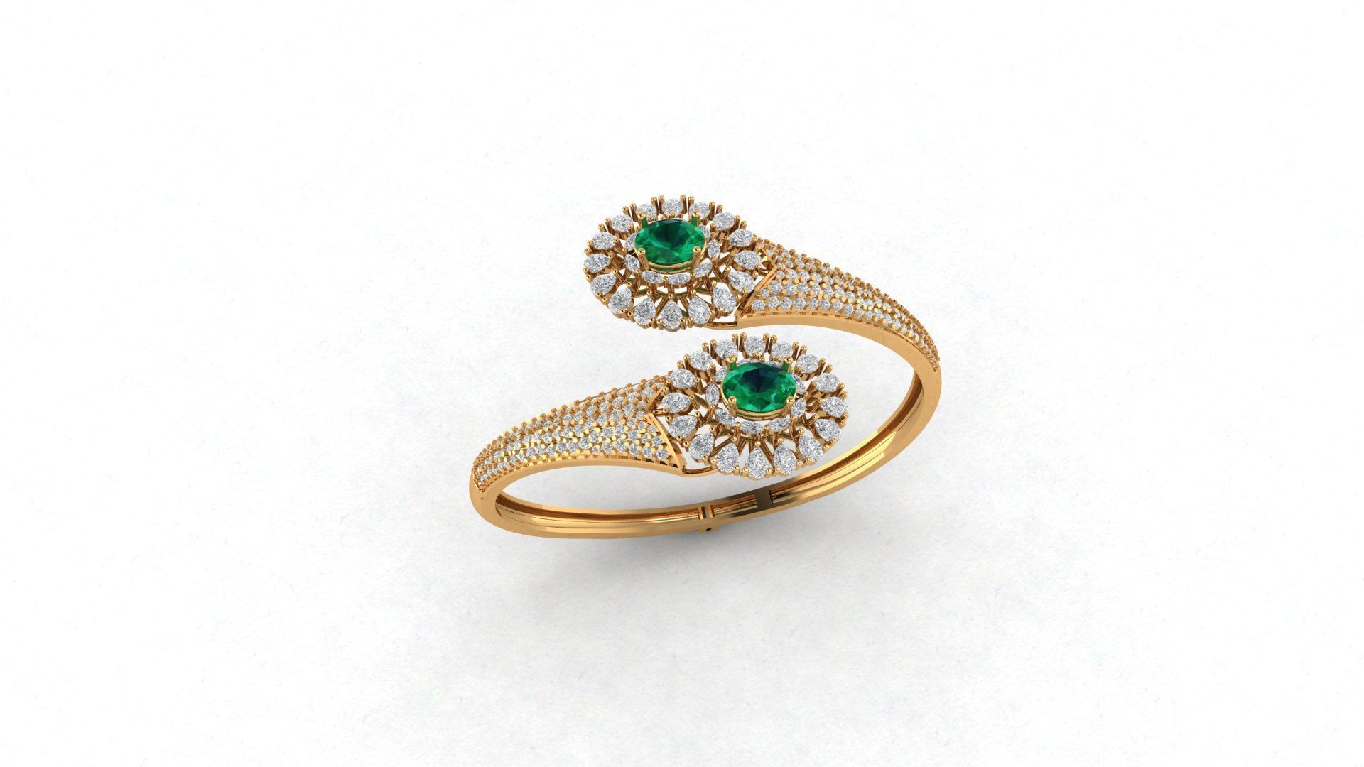 braclate gold 3D print model_7