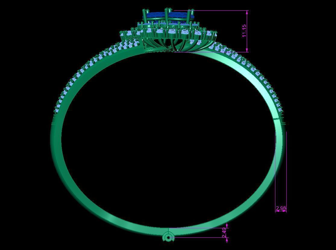 braclate gold 3D print model_2