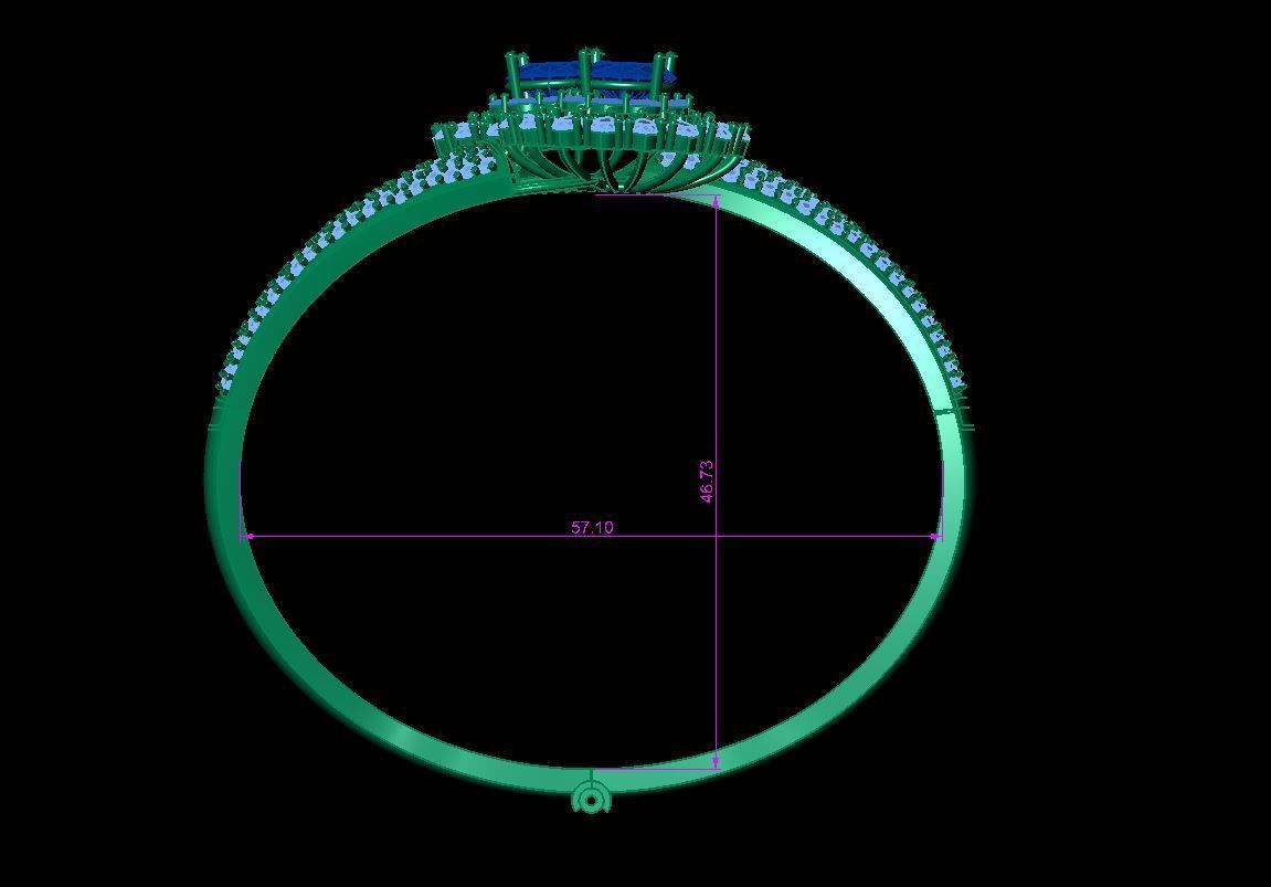 braclate gold 3D print model_3