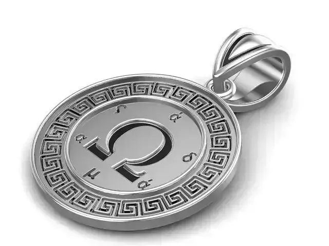 Omega Sterling Silver PendantGold