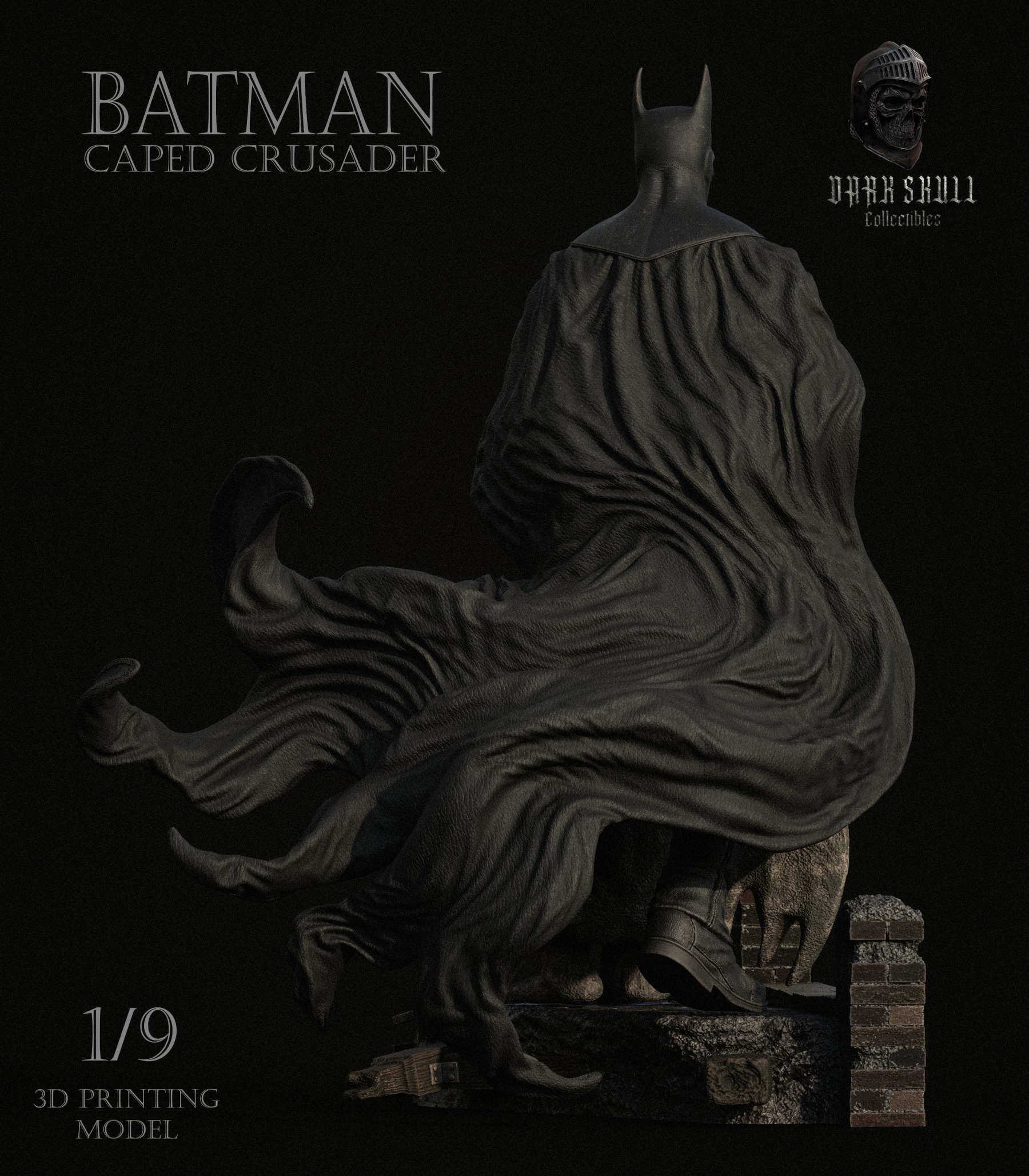 BATMAN CAPED CRUSADER 1-9 20cm 3D print model_3