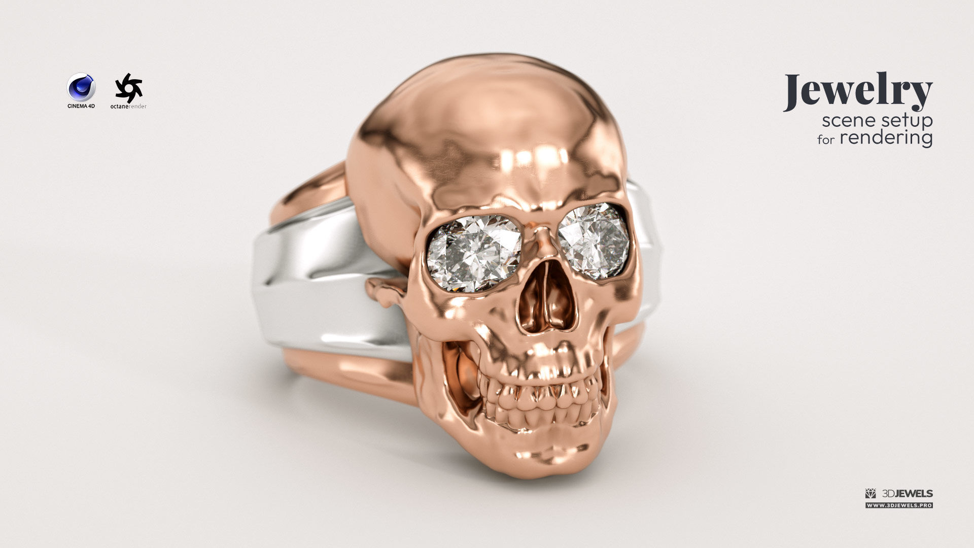 Cinema 4D with Octane Render Scene Setup for Jewelry Rendering 3D model_2