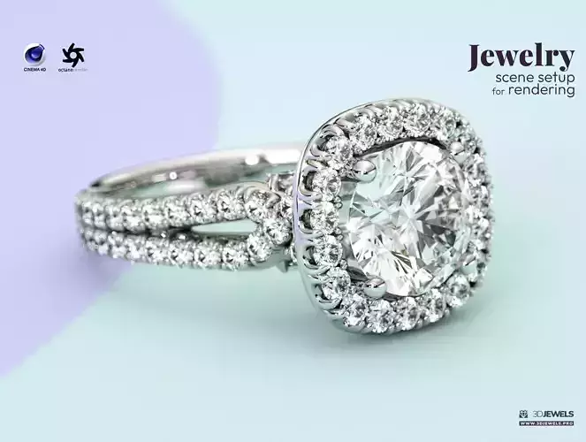 Cinema 4D with Octane Render Scene Setup for Jewelry Rendering