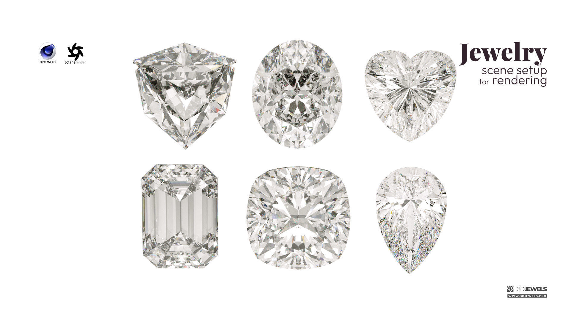 Cinema 4D with Octane Render Scene Setup for Jewelry Rendering 3D model_11