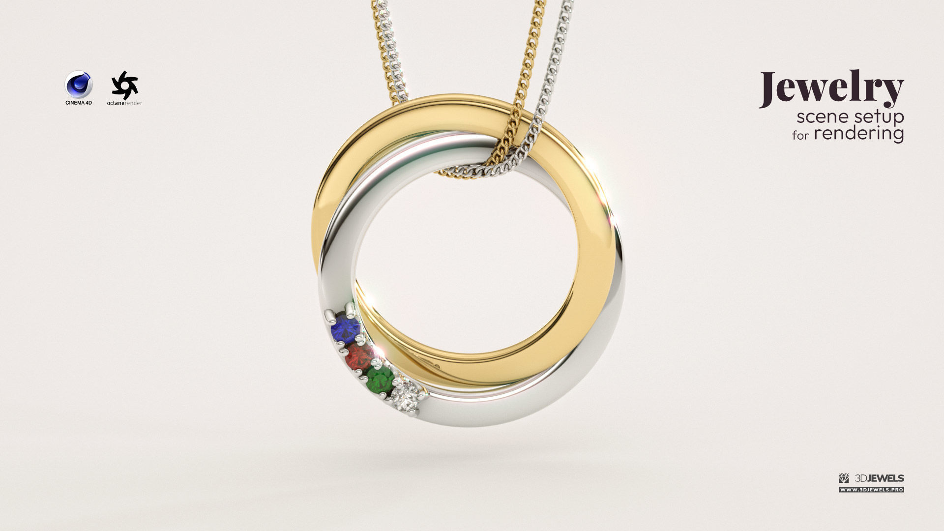 Cinema 4D with Octane Render Scene Setup for Jewelry Rendering 3D model_8