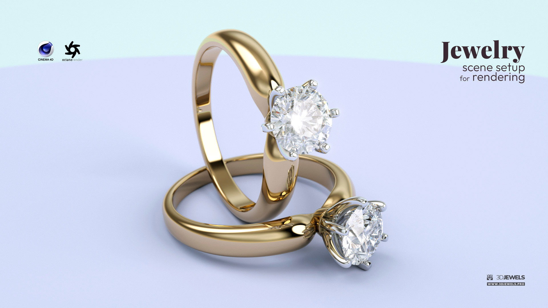 Cinema 4D with Octane Render Scene Setup for Jewelry Rendering 3D model_6