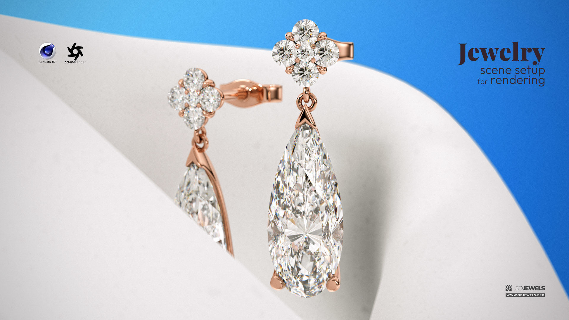 Cinema 4D with Octane Render Scene Setup for Jewelry Rendering 3D model_5