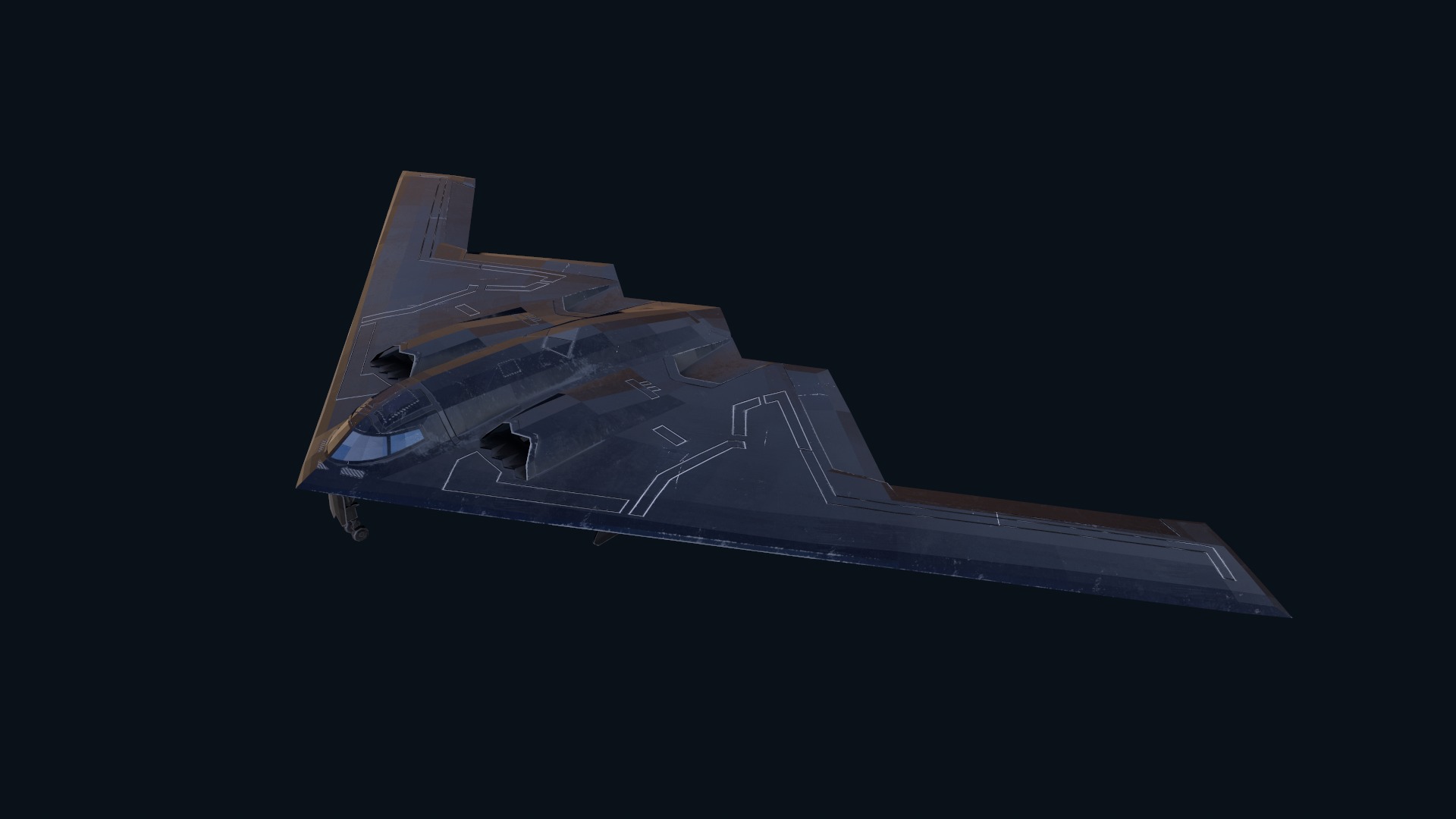 Asset - Army - B2 Spirit 3D MODEL REALISTIC Low-poly 3D model_18