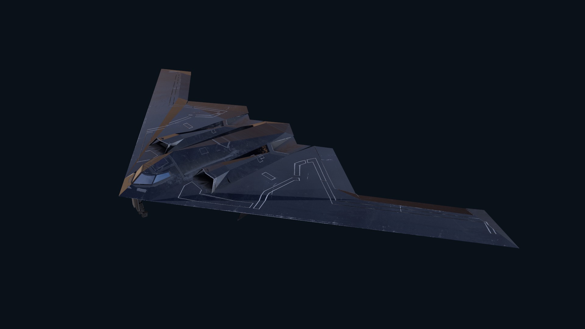 Asset - Army - B2 Spirit 3D MODEL REALISTIC Low-poly 3D model_30