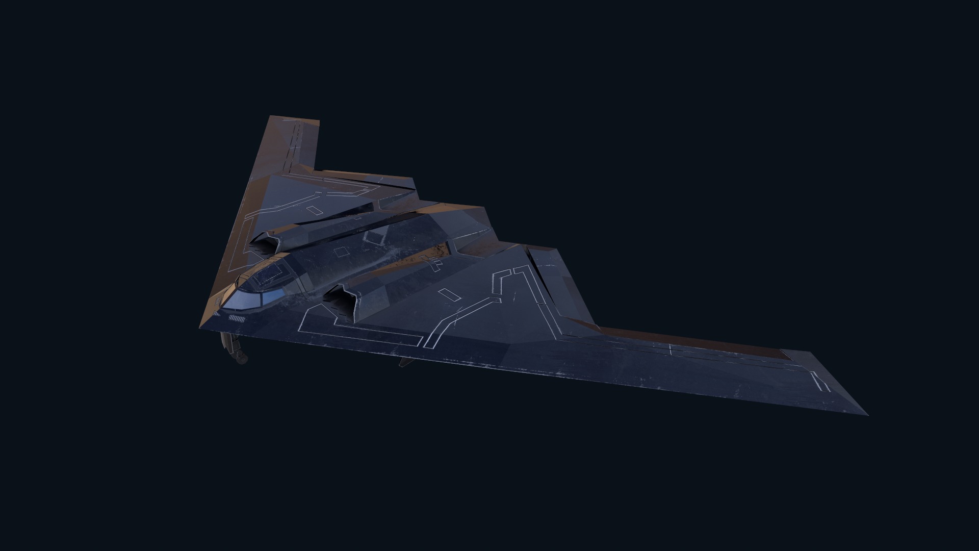 Asset - Army - B2 Spirit 3D MODEL REALISTIC Low-poly 3D model_24