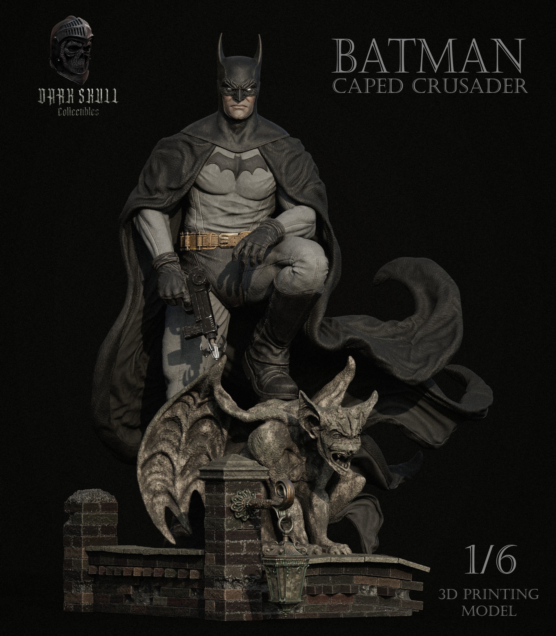 BATMAN CAPED CRUSADER 1-6 36cm 3D print model_6