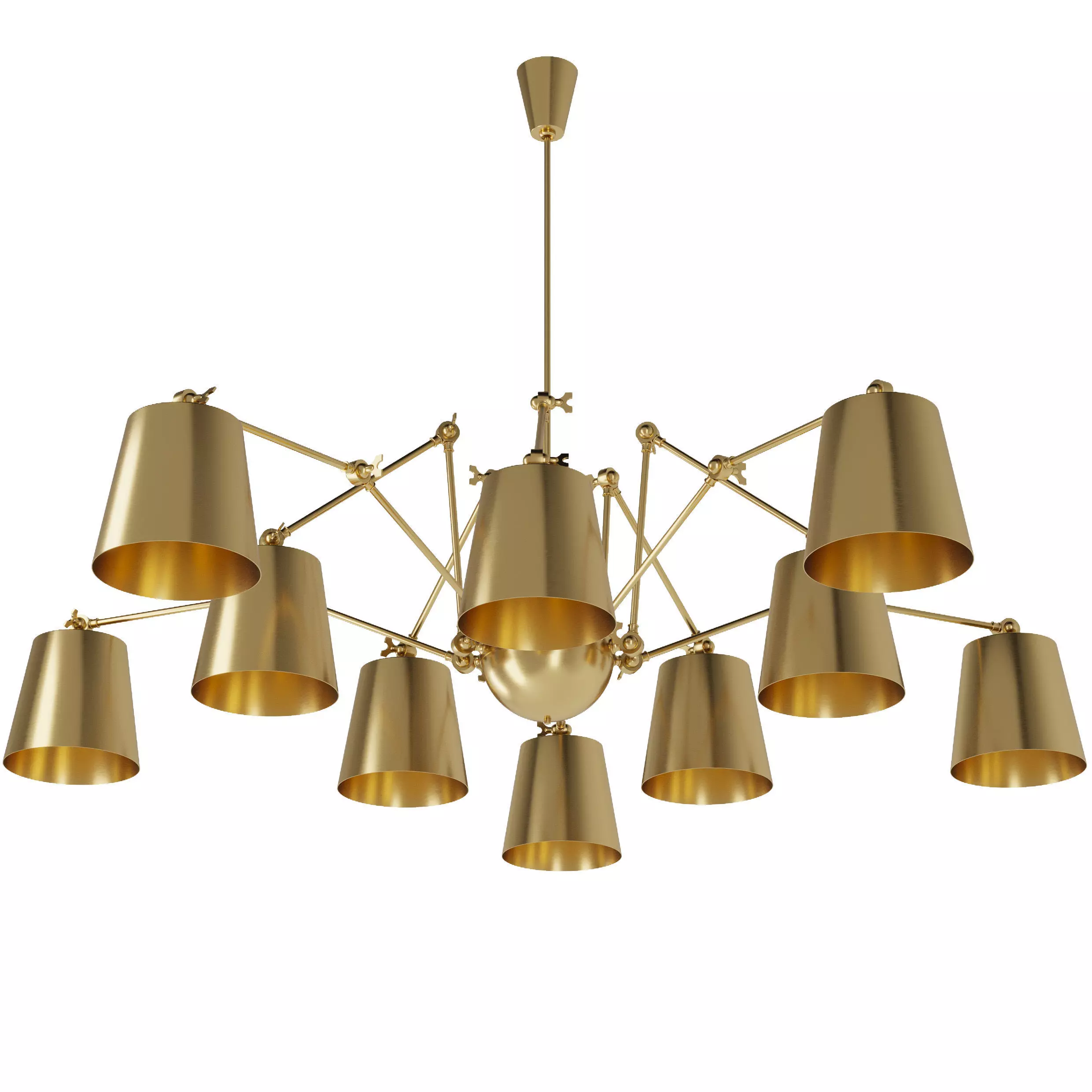 Chandelier Spider 10 Brass Edition SKU 21915 Free 3D model