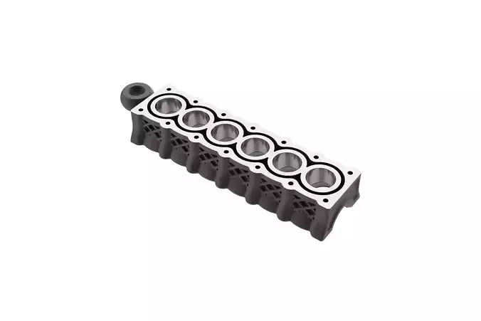Inline 6 Cylinder Engine Block Keychain 3D print model