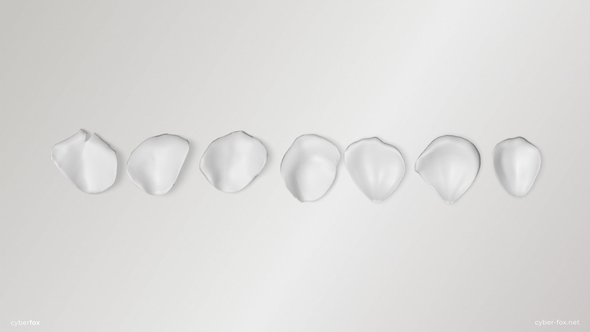 Red Rose Petals Low-poly 3D model_7