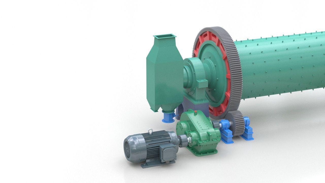  Ball Mill 3D model_8