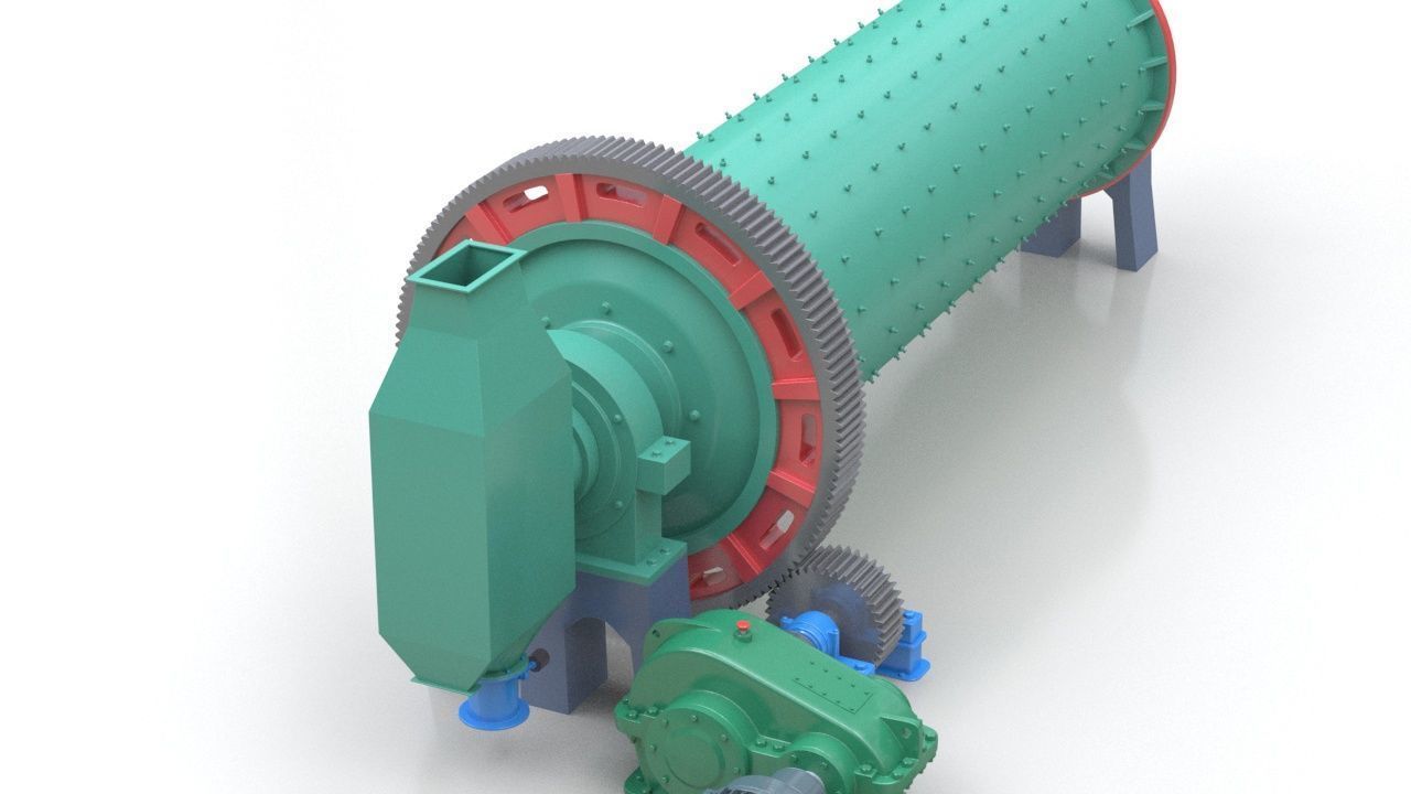  Ball Mill 3D model_9