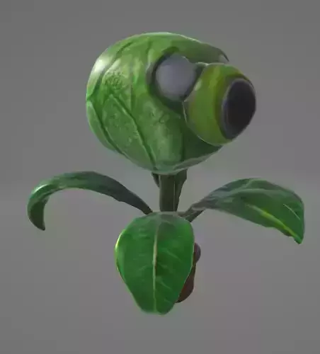 3D Peashooter Model from Plants vs Zombies