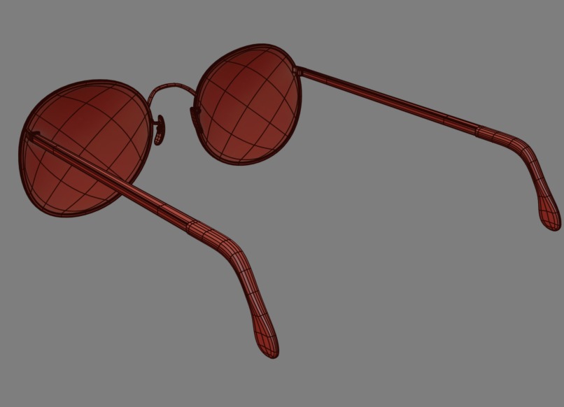 Womens Glasses 03 Low-poly 3D model_5
