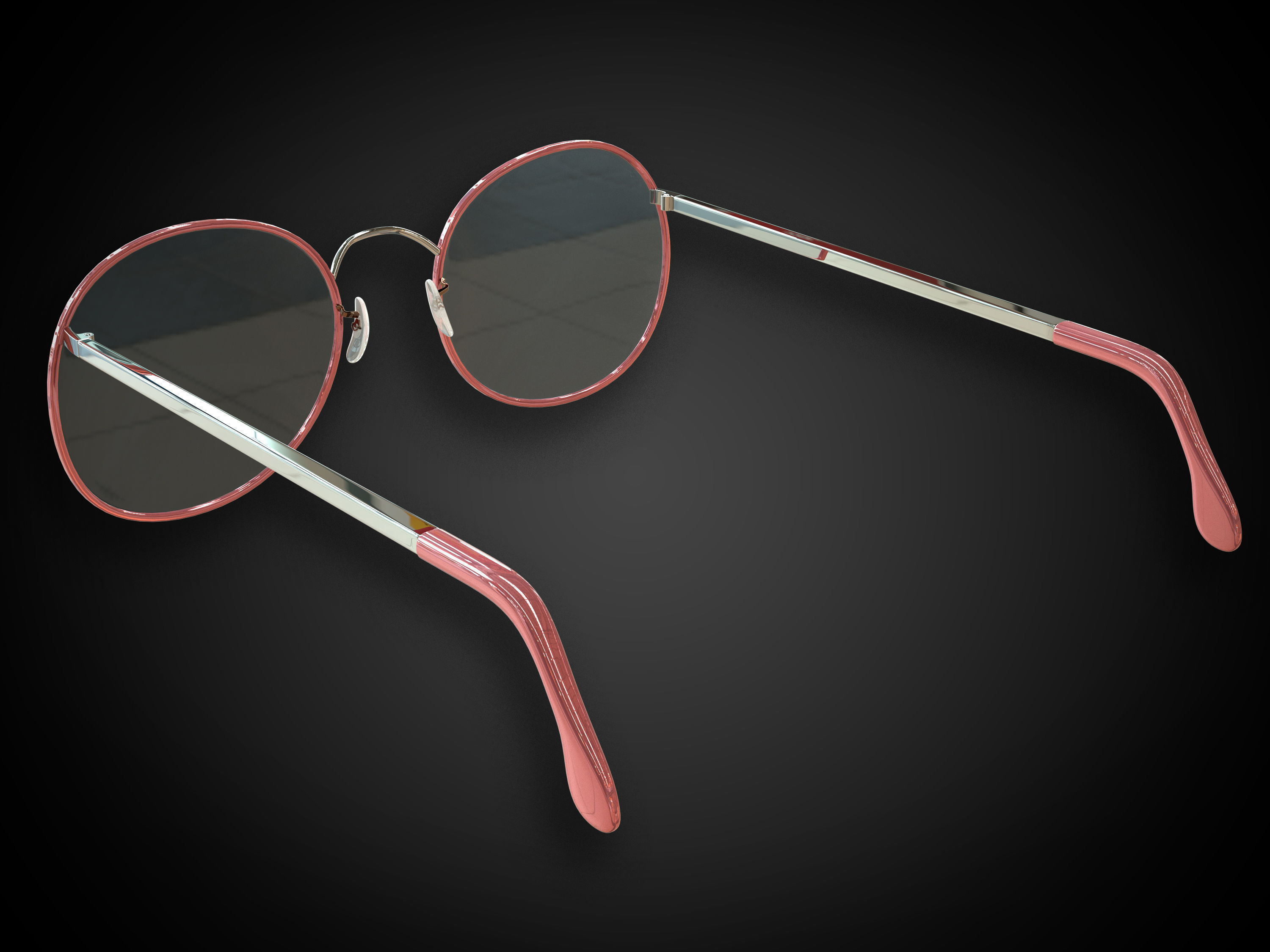 Womens Glasses 03 Low-poly 3D model_4
