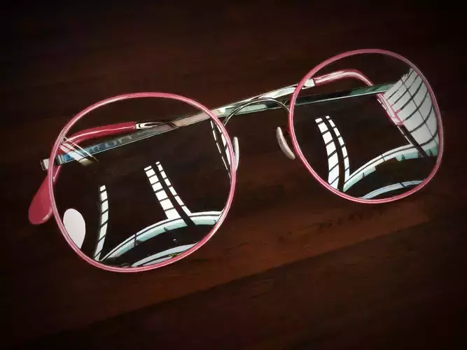 Womens Glasses 03 Low-poly 3D model