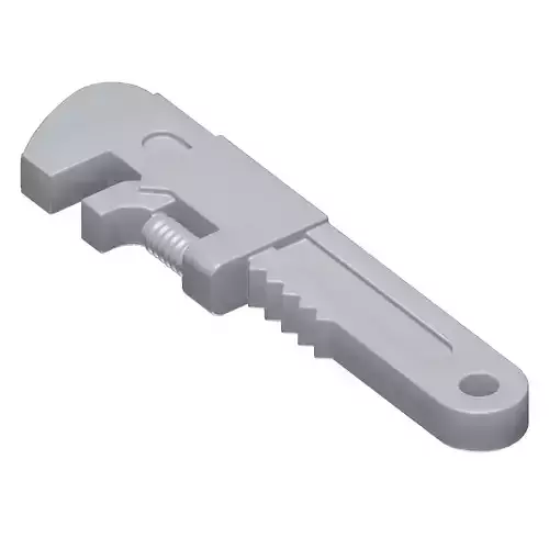 Games Pipe Wrench Toy Low-poly 3D model