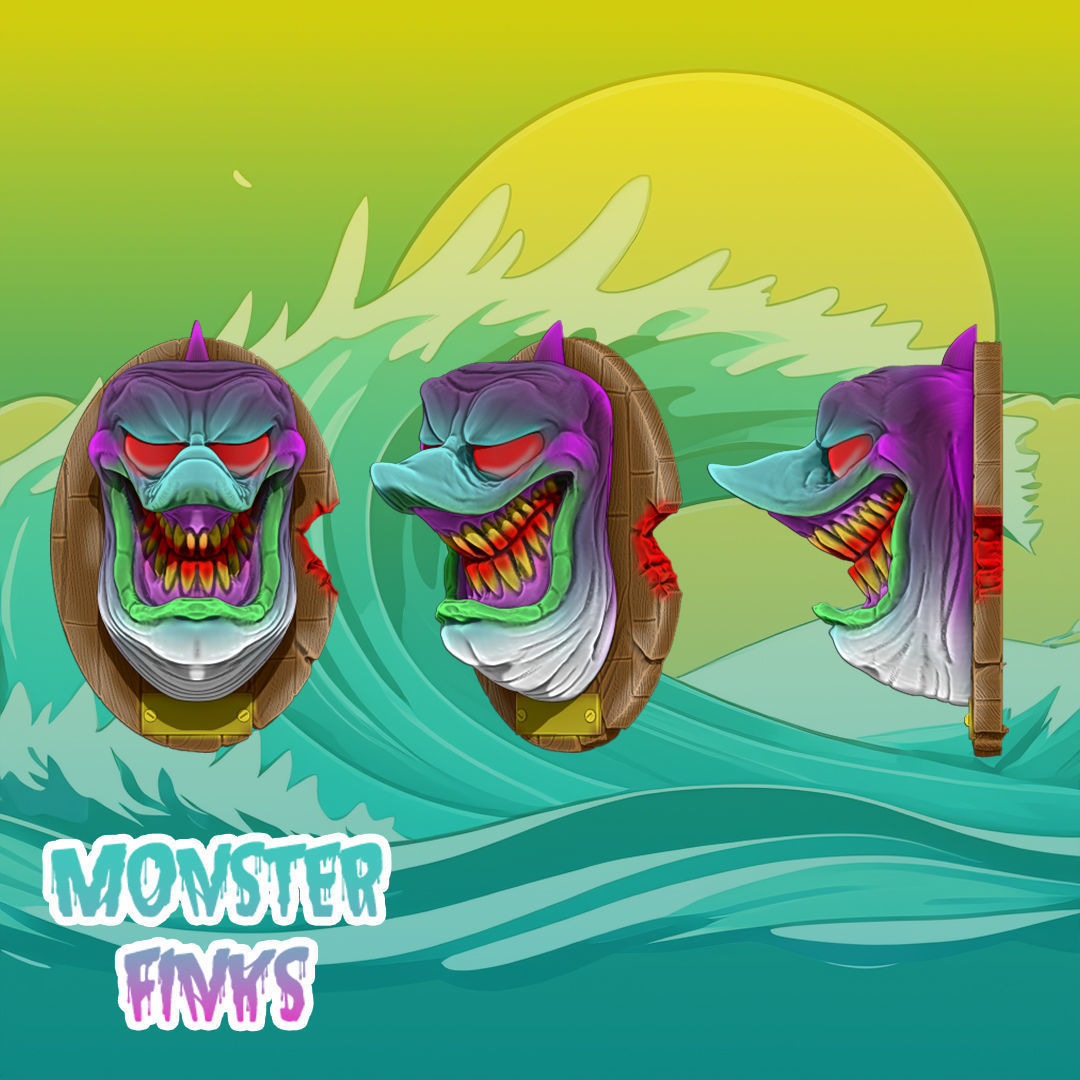 MONSTER FINKS - SHARKY 3D print model_1