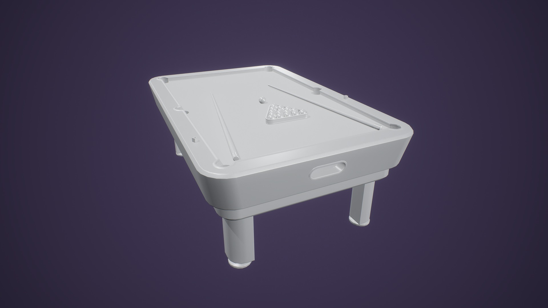 Classic Billiard Table Low-poly 3D model_7