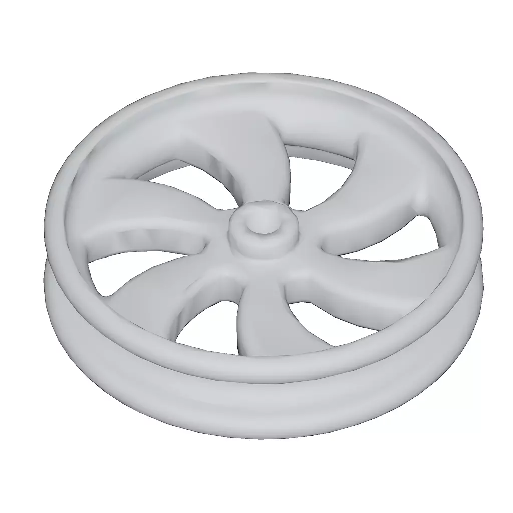 Games Wheel Rim Toy Low-poly 3D model_0
