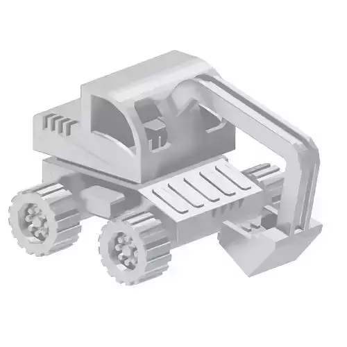 Games Excavator Machinery Toy Low-poly 3D model