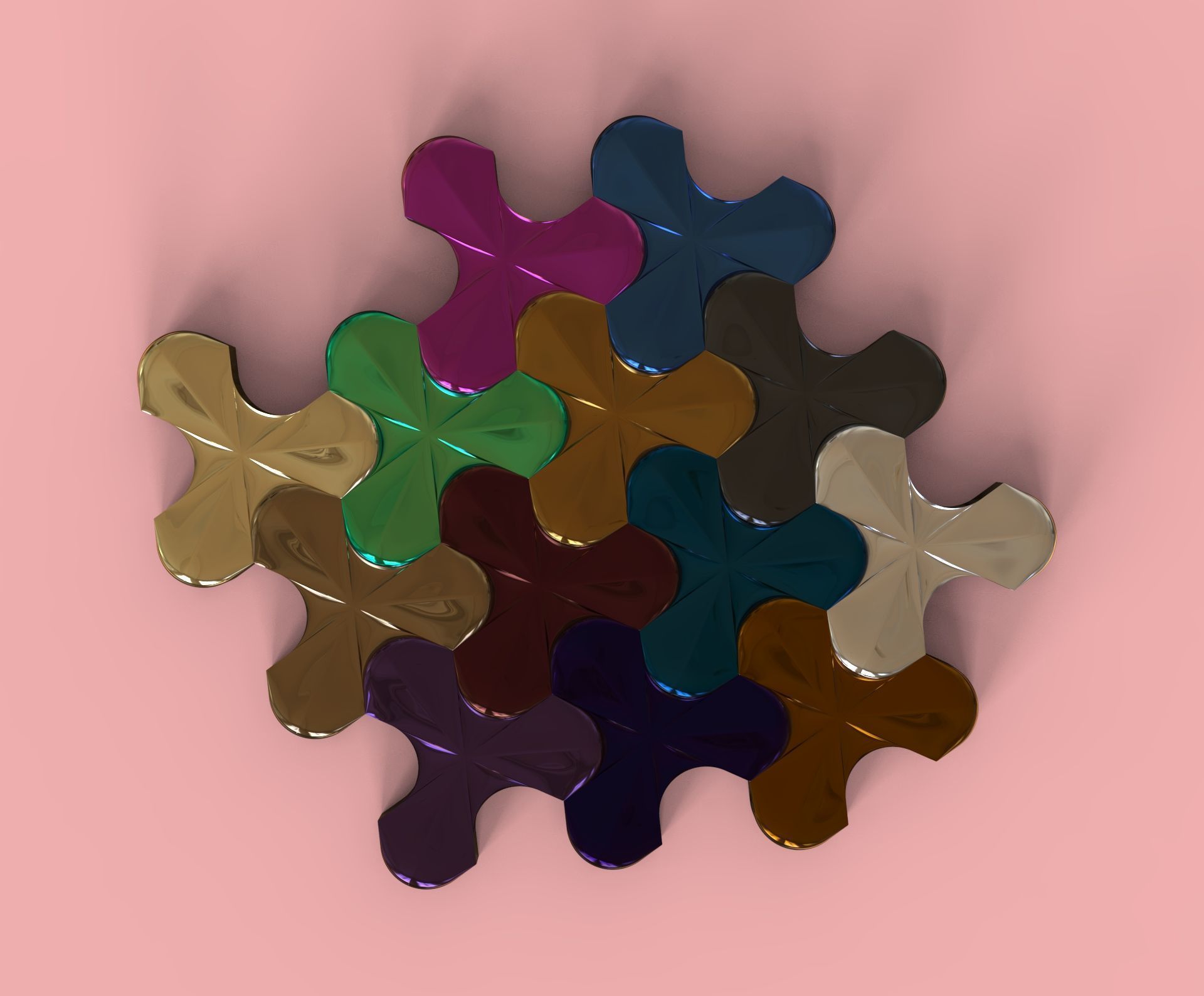 deltoid mosaic 3D print model_2