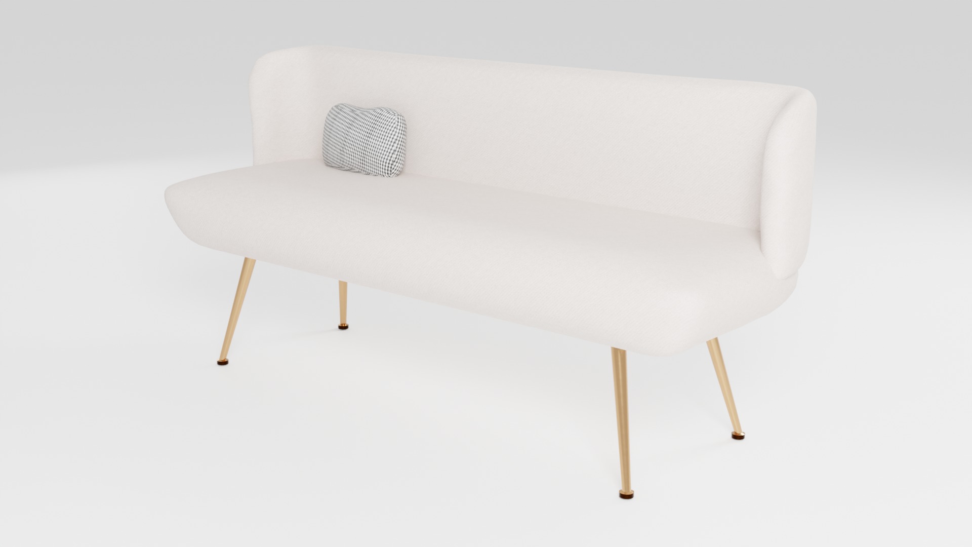 Compact sofa in light colors in Scandinavian style 3D model_4
