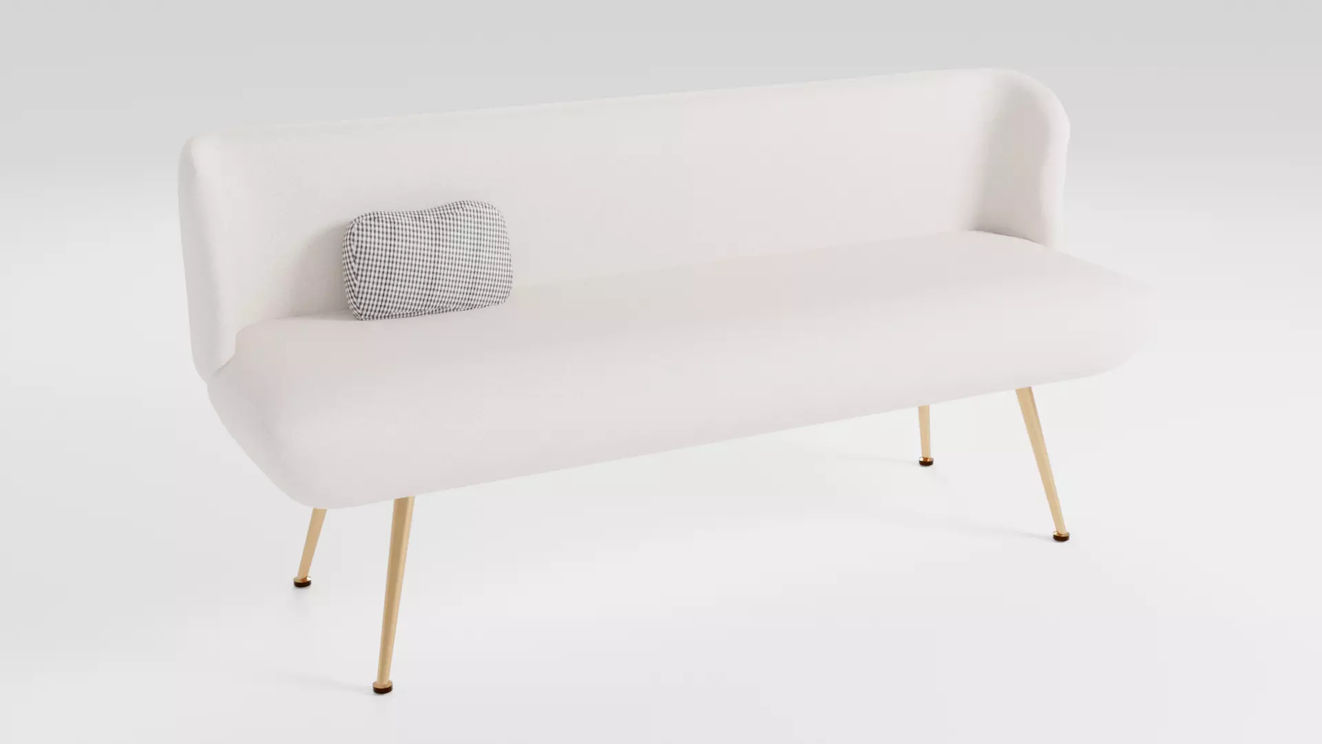 Compact sofa in light colors in Scandinavian style 3D model_0