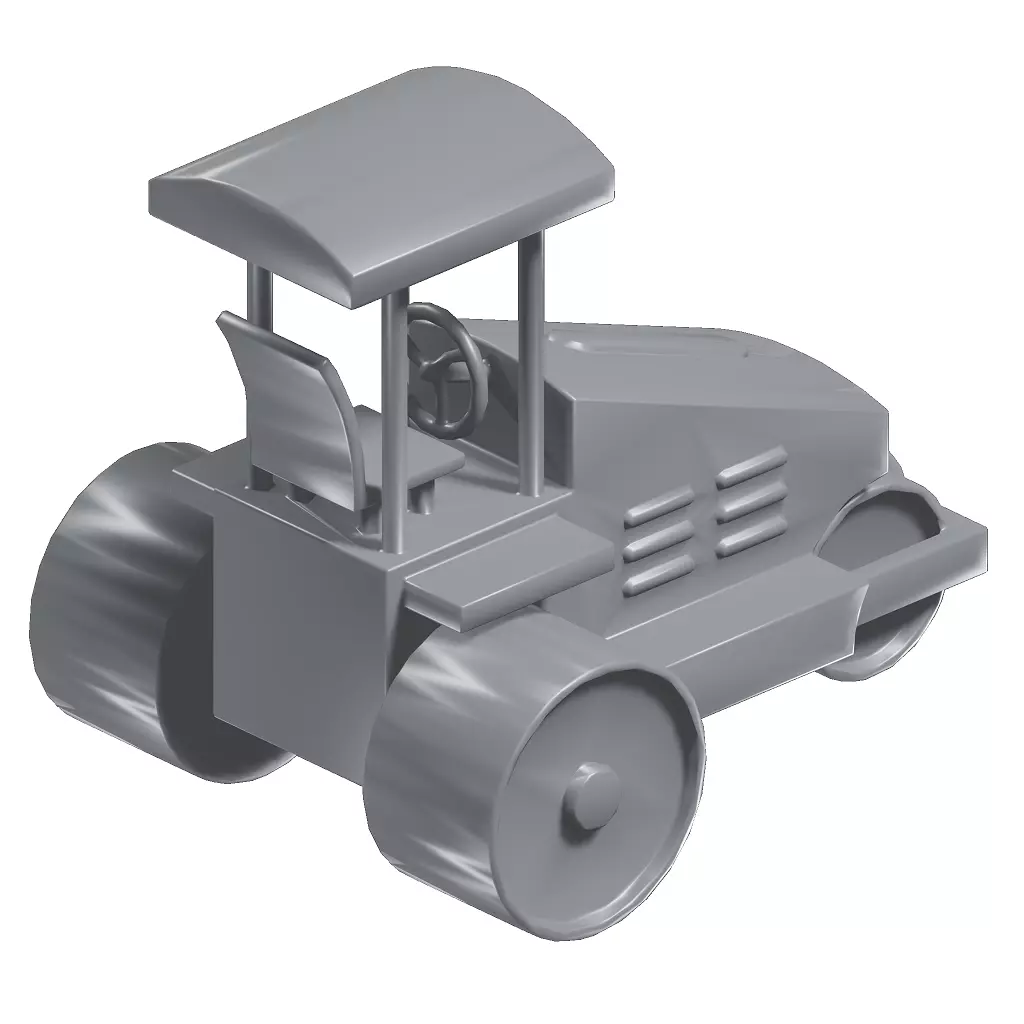 Games Road Roller Toy Low-poly 3D model_0