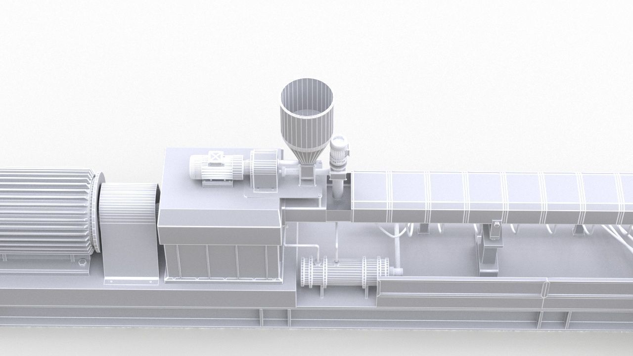 Double Screw Extruder 3D model_15