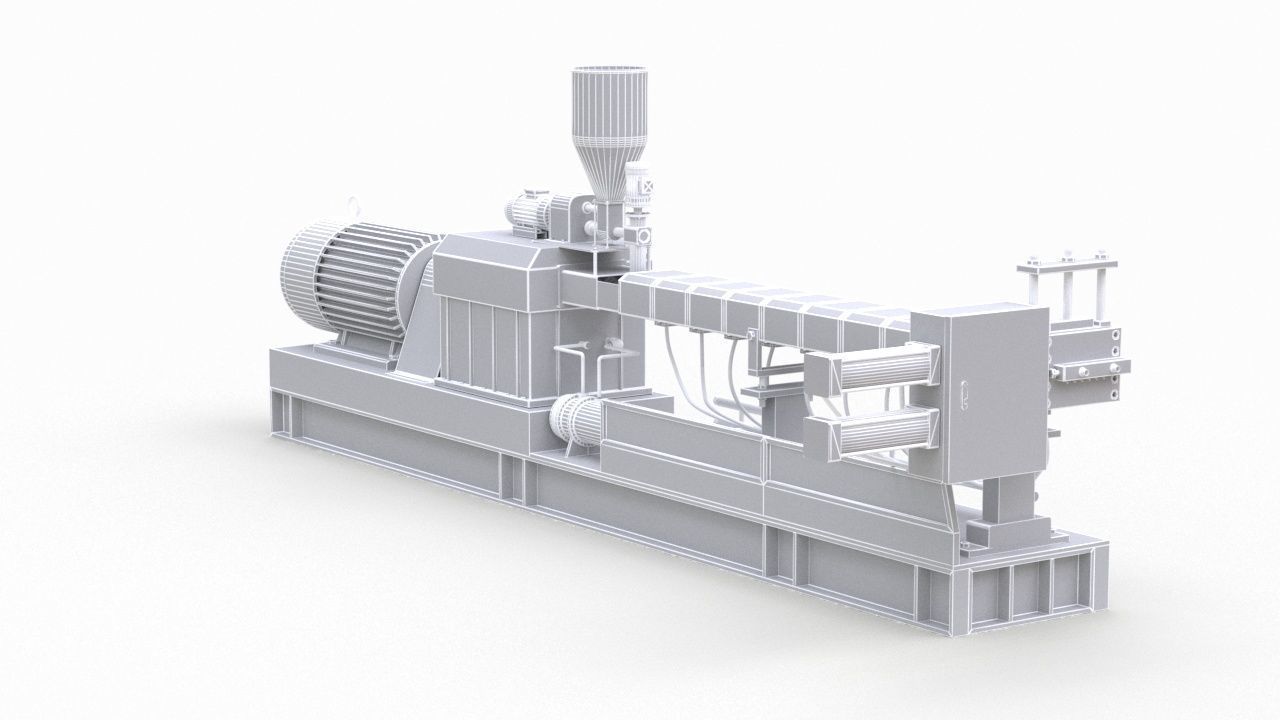 Double Screw Extruder 3D model_13