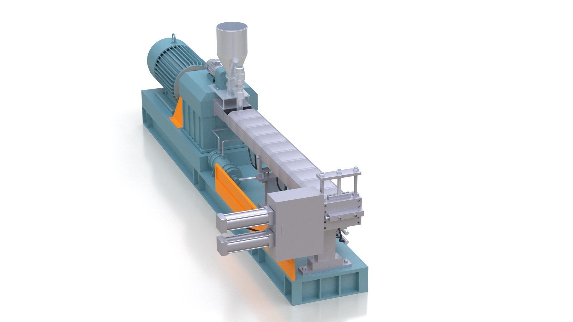 Double Screw Extruder 3D model_3
