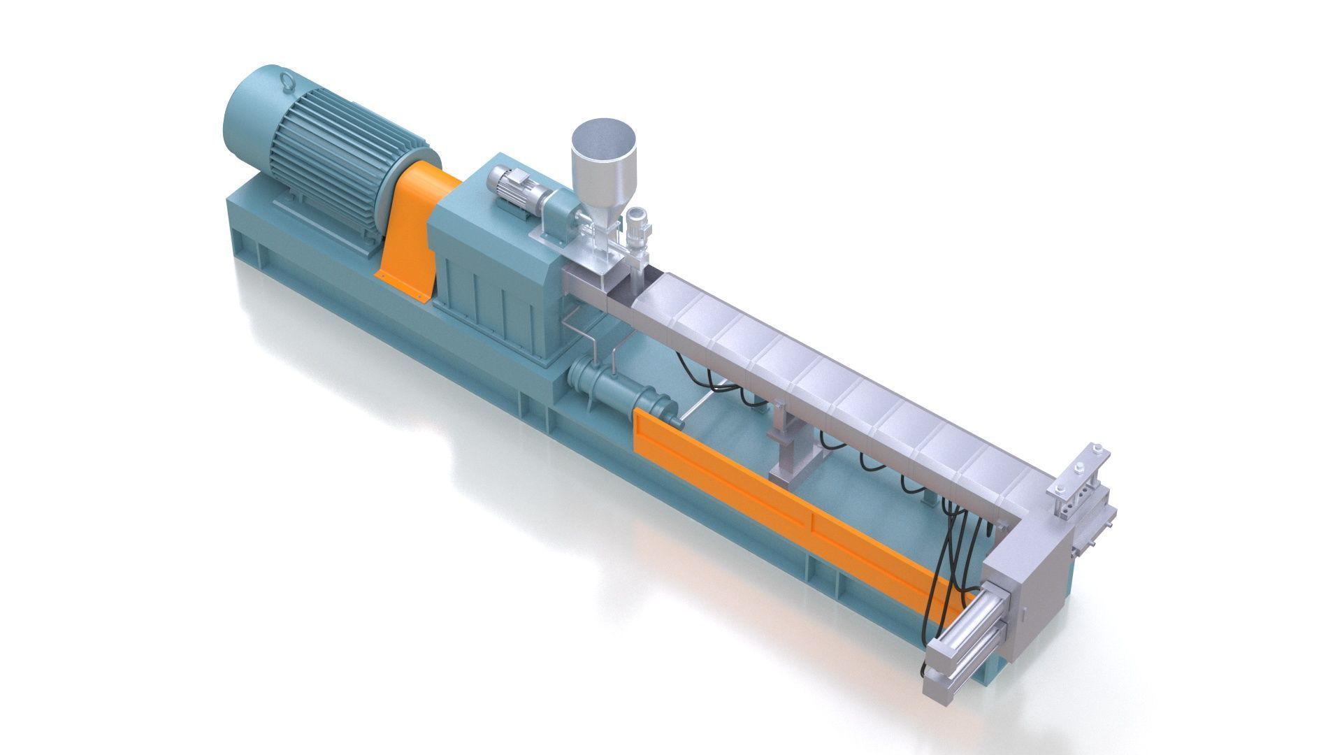 Double Screw Extruder 3D model_2
