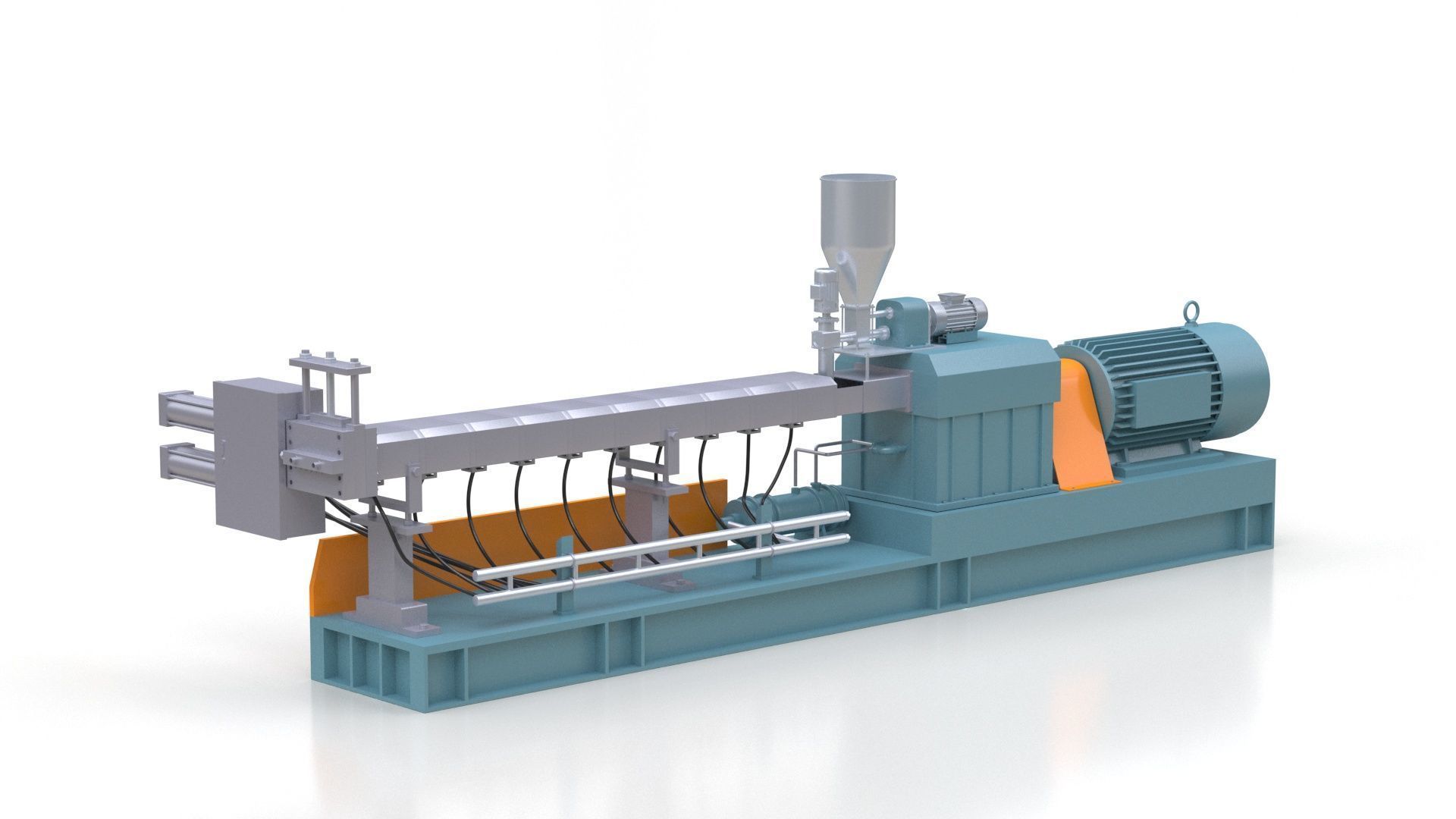 Double Screw Extruder 3D model_4