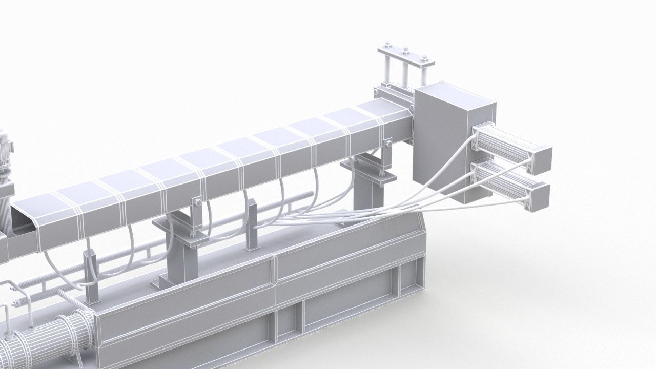 Double Screw Extruder 3D model_16