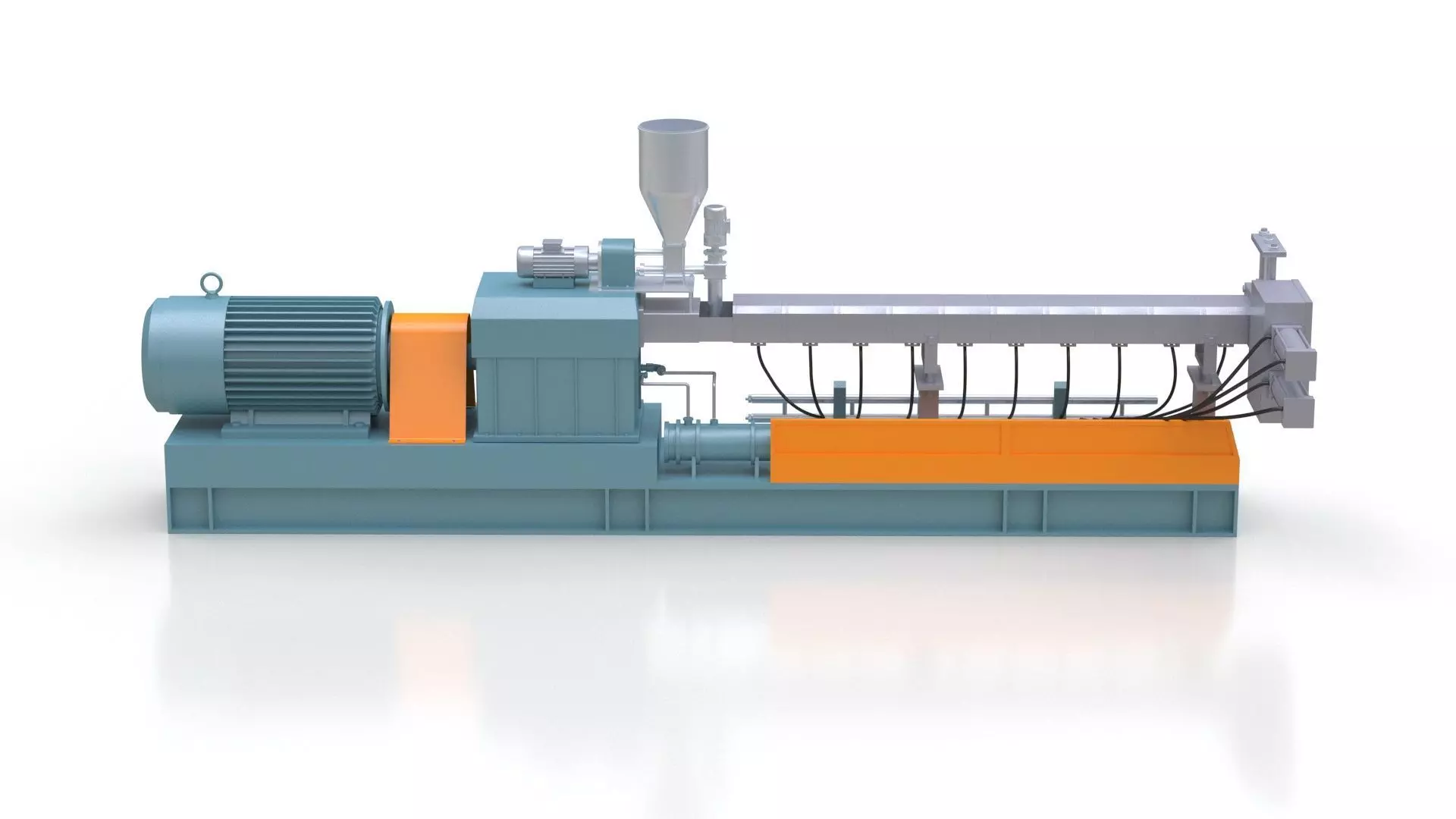 Double Screw Extruder 3D model_0