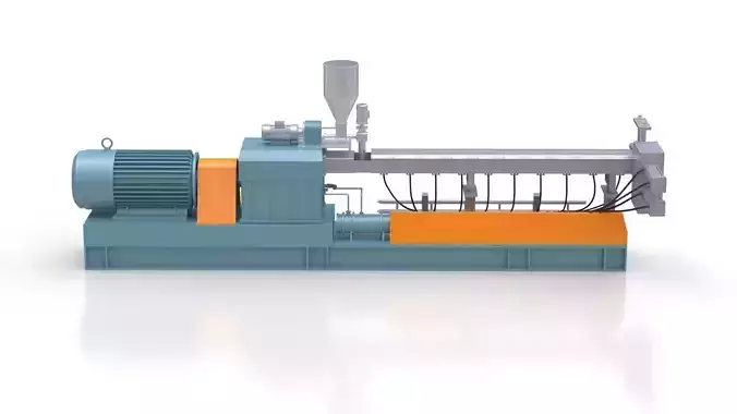 Double Screw Extruder 3D model