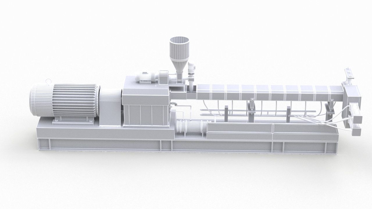 Double Screw Extruder 3D model_12