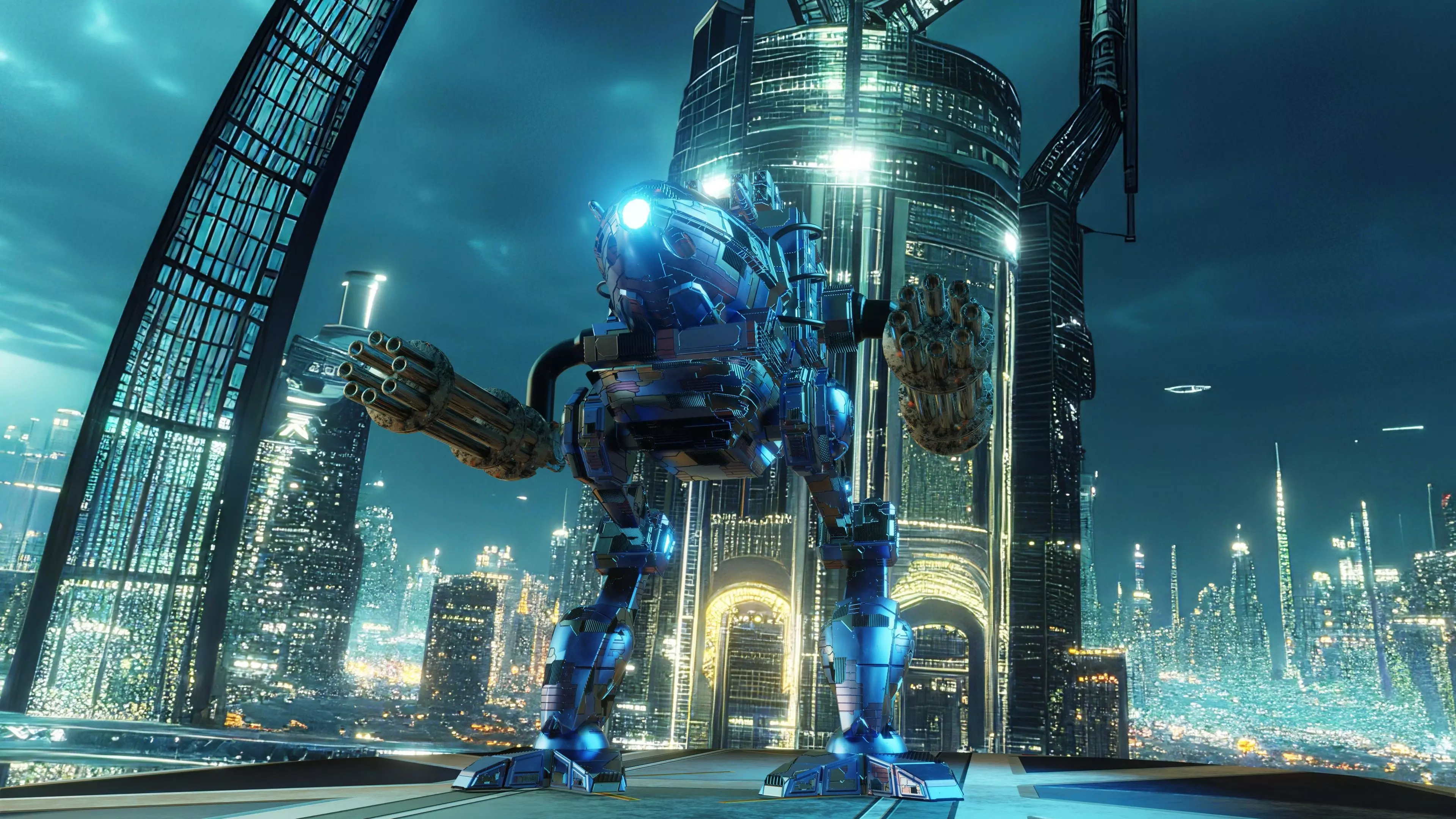 SIFI Combat Robot Low-poly 3D model_0